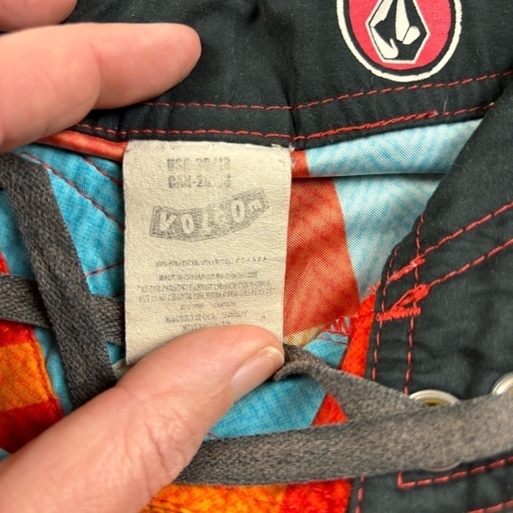 VOLCOM Men’s Hybrid Swim Shorts Trunks Color Block Orange/Blue size: 30 - Picture 8 of 8